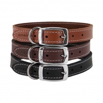 Heritage Leather Collar Black Size 5 39-48cm