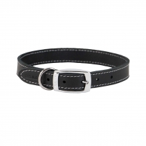 Heritage Leather Collar Black Size 5 39-48cm