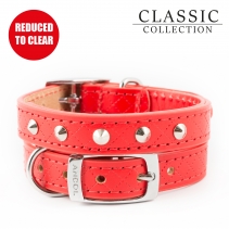 Diamond Stud Collar Red 22-26cm XS