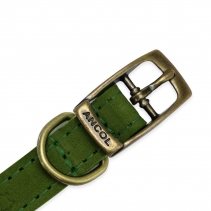 Timberwolf Leather Collar Green 20-26cm Size 1
