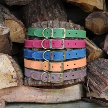 Timberwolf Leather Collar Raspberry 20-26cm Size 1