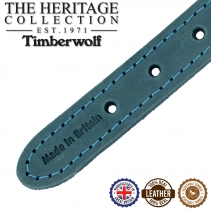 Timberwolf Leather Collar Blue 35-43cm Size 4