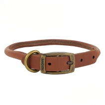 Round Leather Collar Chestnut 45-54cm Size 6