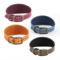 Timberwolf Whippet Leather Collar Blue 30-34cm