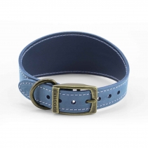 Timberwolf Whippet Leather Collar Blue 30-34cm