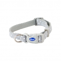 Small Bite Polka Collar Lead Set Pebble