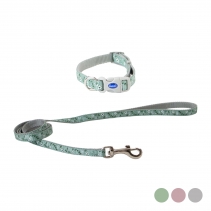 Small Bite Floral Collar Lead Set Sage