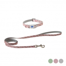 Small Bite Floral Collar Lead Set Rose