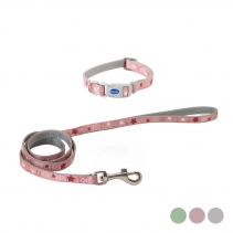 Small Bite Stars Collar Lead Set Rose