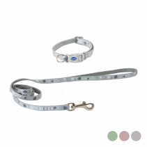 Small Bite Stars Collar Lead Set Pebble