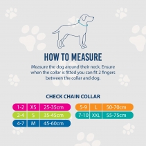 Obedia Nylon and Chain Collar 25-35cm Size 1-2