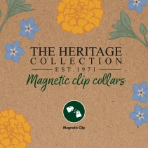Heritage Magnetic Lock Collar Blue Large 5-9