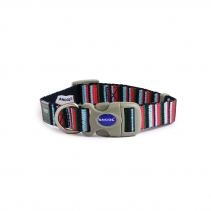 Navy Candy Stripe Made From Collar L