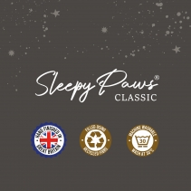 Sleepy Paws Oval Cushion 60x50cm Oatmeal & Check