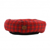 Red Tartan Donut Bed 70cm