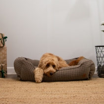 Brown Check Bed XL 84 x 105cm