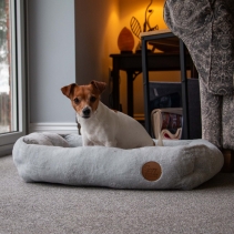 Sleepy Paws Square Bed 70x60cm Light Grey