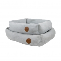 Sleepy Paws Square Bed 70x60cm Light Grey