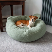 Small Bite Teddy Bear Donut Beds Sage 70cm