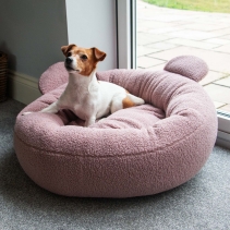 Small Bite Teddy Bear Donut Beds Rose 70cm