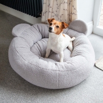 Small Bite Teddy Bear Donut Bed Pebble 70cm