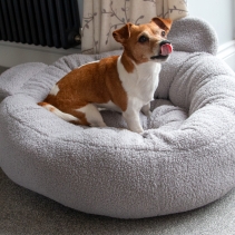Small Bite Teddy Bear Donut Bed Pebble 70cm
