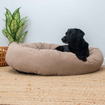 Corduroy Donut Bed (Oat) 70cm