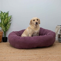 Corduroy Donut Bed (Plum) 70cm