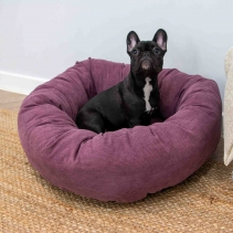 Corduroy Donut Bed (Plum) 70cm