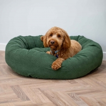 Corduroy Donut Bed (Forest Green) 70cm