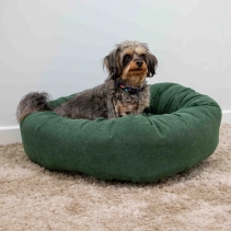 Corduroy Donut Bed (Forest Green) 70cm