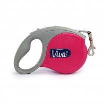 Viva Retractable 5m Lead Pink L