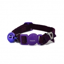 Velvet Heart Cat Collar Purple