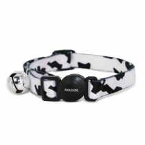 Cammo Safety Cat Collar Black/White