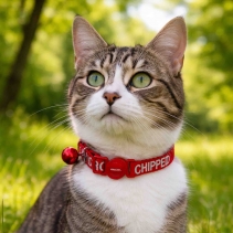 I Am Micro Chipped Safety Cat Collar