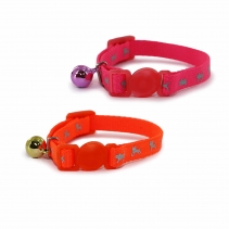 Hi-Vis Safety Kitten Collar Pink