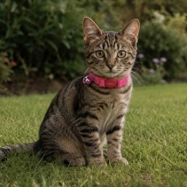 Hi-Vis Safety Kitten Collar Pink