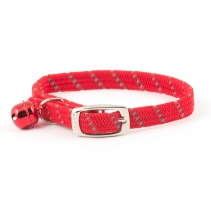 Softweave Refl Elastic Cat Collar Red