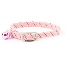Softweave Refl Elastic Cat Collar Pink