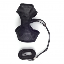 Soft Cat Harness and Lead Black L