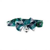Green Tartan Bow Tie Cat Collar