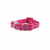 Soho Pink Reflective Hearts Collar S 20-30cm