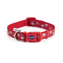 Soho Red Reflective Stars Collar M 30-50cm