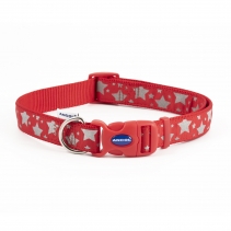Soho Red Reflective Stars Collar L 45-70cm