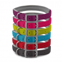 Padded Viva Collar Blue 50-59cm Size 7