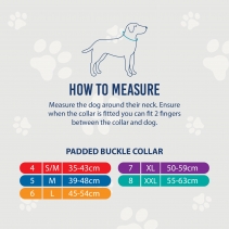 Padded Viva Collar Blue 50-59cm Size 7