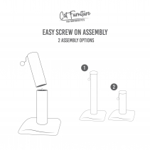 XL 2-part Teddy Fleece Scratch Post (Stone)