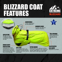 Extreme Blizzard Dog Coat Hi-Vis 70cm XXL