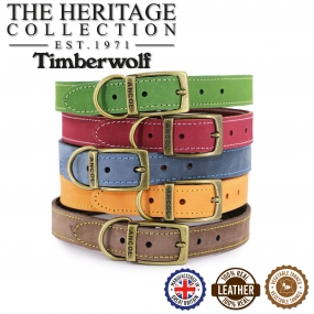 Timberwolf Leather Collar Sable 20-26cm Size 1