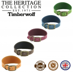 Timberwolf Greyhound Collar Green 34-43cm